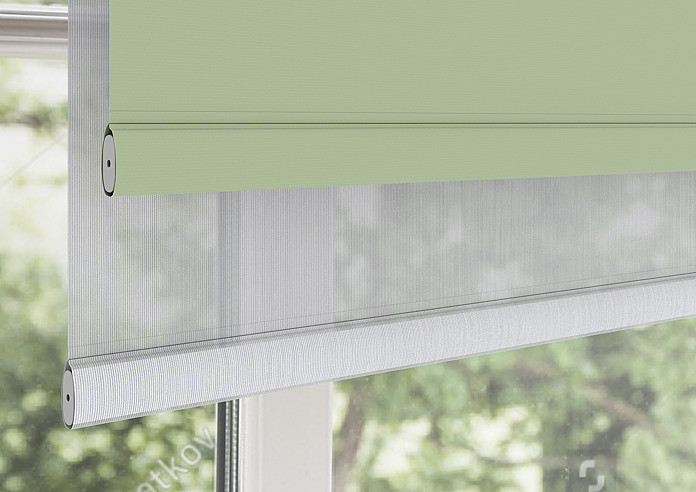 Rimini (Blackout), Mint & Illusion Pure - Double Roller Blind - Image 4